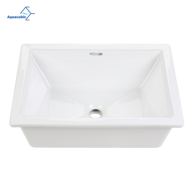 China fabricante semi-balcão / bacia de montagem em vaso retangular lavatório de cerâmica