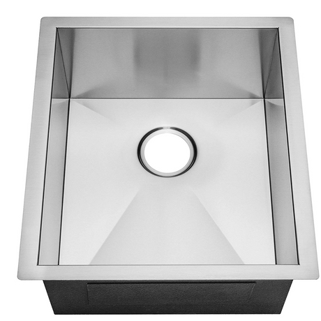 Cozinha Aquacubic pia artesanal de aço inoxidável com barra Undermount de 20 polegadas