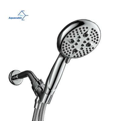 Cabeça de chuveiro de alta pressão de 5 polegadas com cabeça de chuveiro portátil e 5 configurações de spray