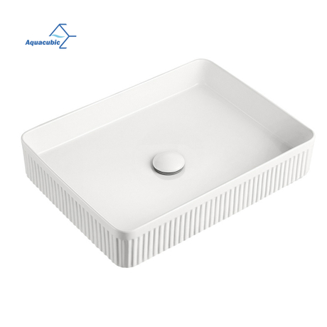 Bacia de armário de cerâmica com decoração de alta qualidade, pia de bancada personalizável, lavabo, pias de banheiro retangulares
