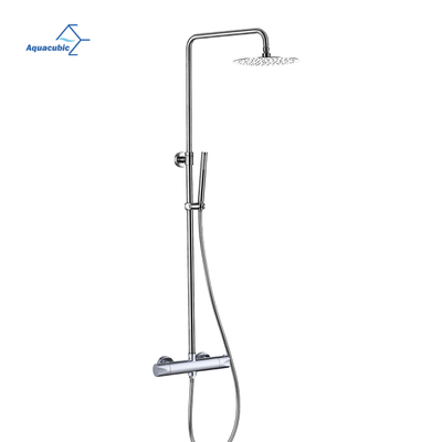 Conjunto de torneira de chuveiro termostático cromado luxuoso conjunto de chuveiro de banheiro