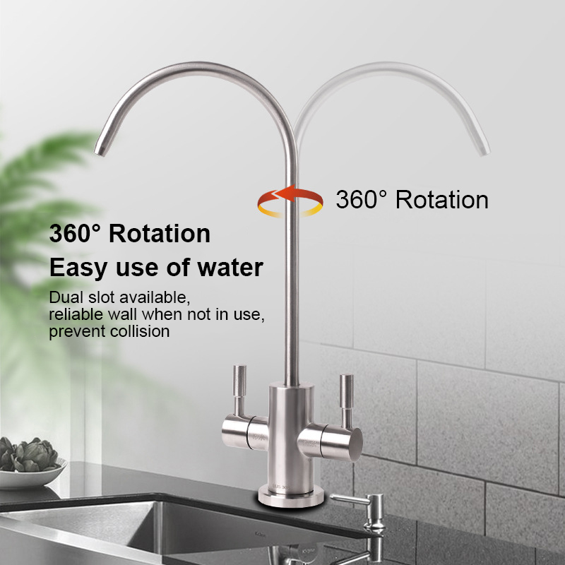 Gooseneck purificador de água de aço inoxidável doméstico cozinha purificador de água acessórios dispensador de água