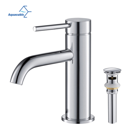 Aquacúbico único punho torneiras um furo misturador de aço inoxidável pia do banheiro lavagem rosto toalete bacia do banheiro torneira da pia