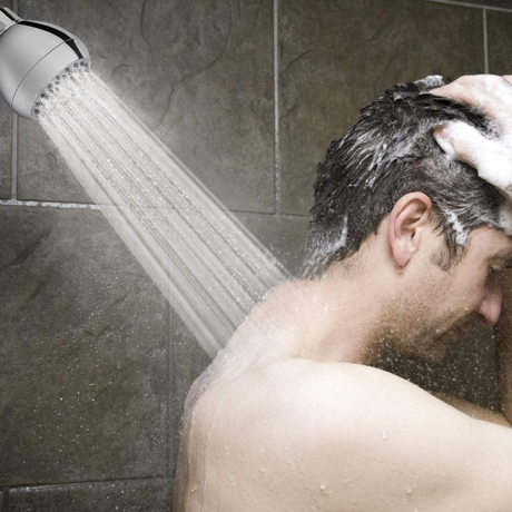 Novos designs modernos, alta pressão, economia de água, bico de chuveiro ajustável, rotação de 360 ​​graus, spray, cabeça de chuveiro fixa 
