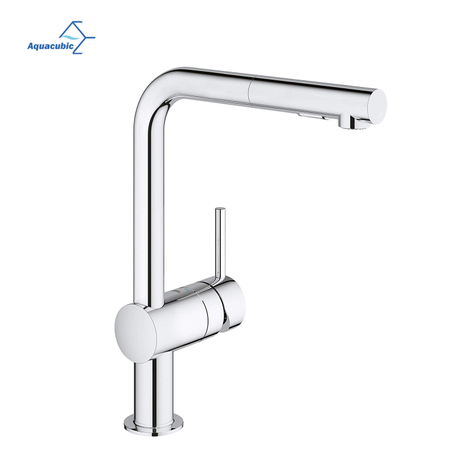 Aquacubic cUPC Sanitária Contemporânea best-seller Alça única Pia de cozinha Pull Out Torneira de cozinha/torneira