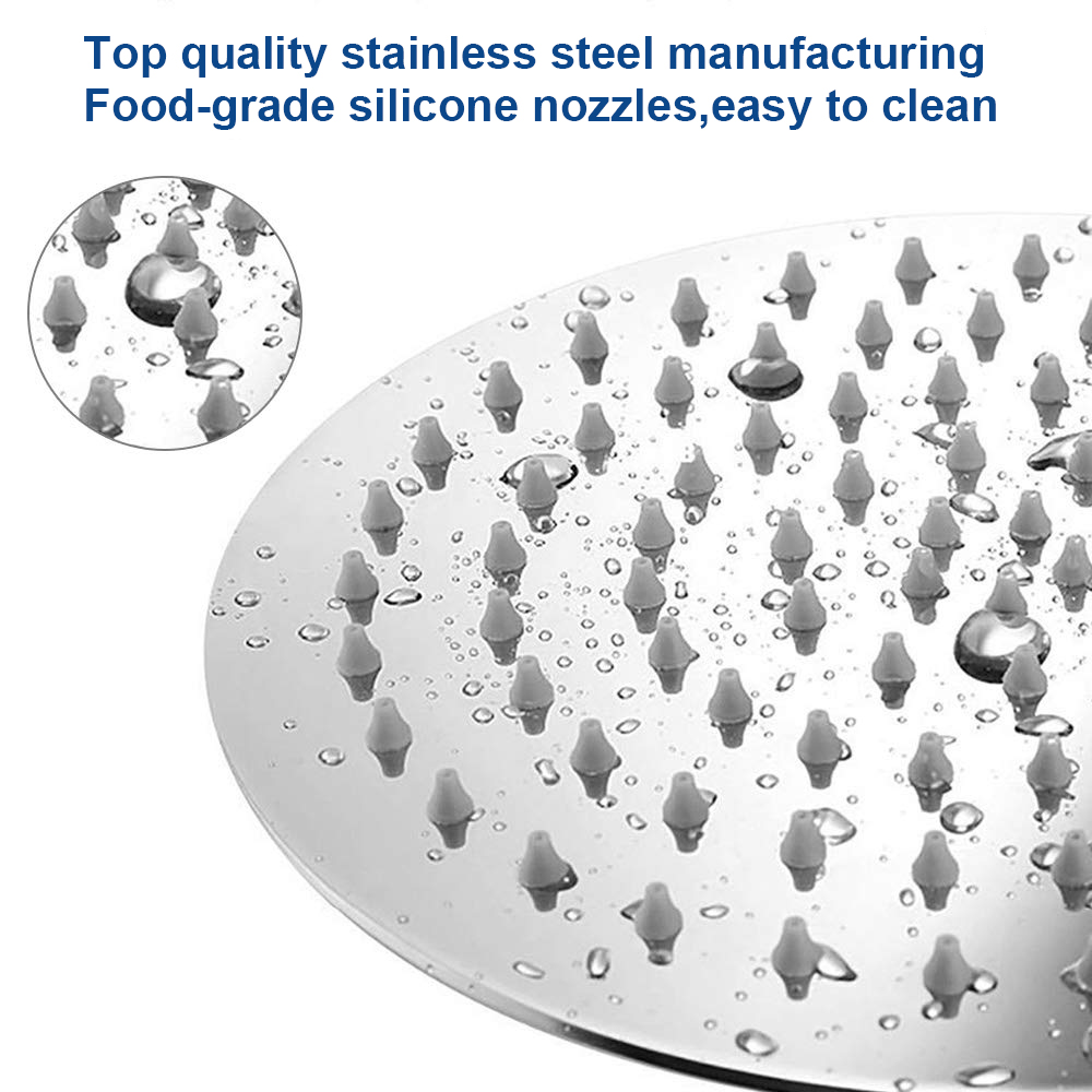 Moderno de alta pressão redondo 8 polegada 10 polegada 12 polegada aço inoxidável chuveiro superior montado no teto cabeça chuveiro chuva 
