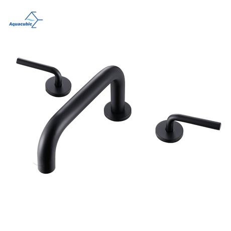 Torneira de banheiro Aquacubic Black Bronze de 8 polegadas generalizada para lavatório de arco baixo