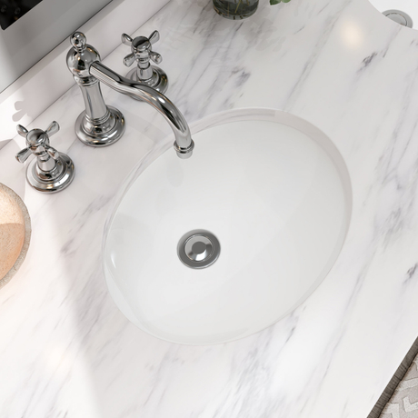 Pia de banheiro oval com base oval para vaidade de porcelana vidrada de fábrica na China