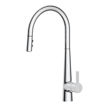 Torneira de pia de cozinha flexível aquacubic cUPC NSF pescoço de ganso flexível com pulverizador suspenso