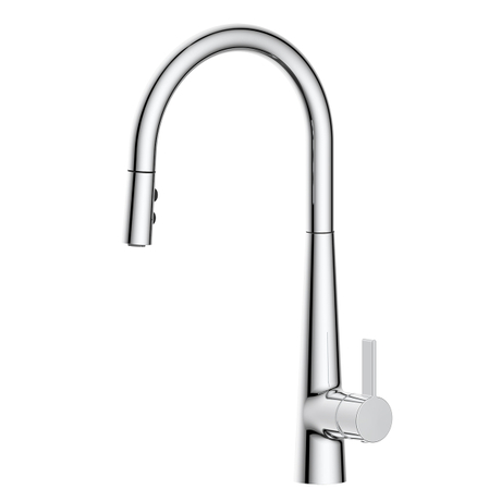 Torneira de pia de cozinha flexível aquacubic cUPC NSF pescoço de ganso flexível com pulverizador suspenso