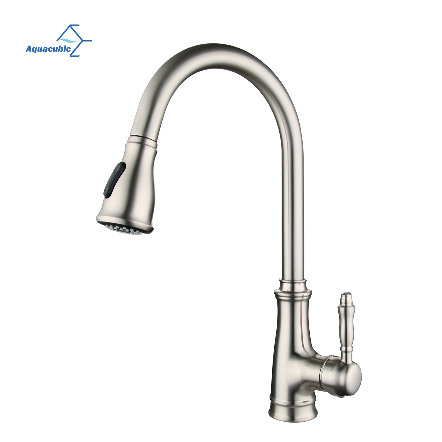 Aquacubic cUPC CEC 304 mangueira flexível de aço inoxidável puxa para baixo torneiras de cozinha 