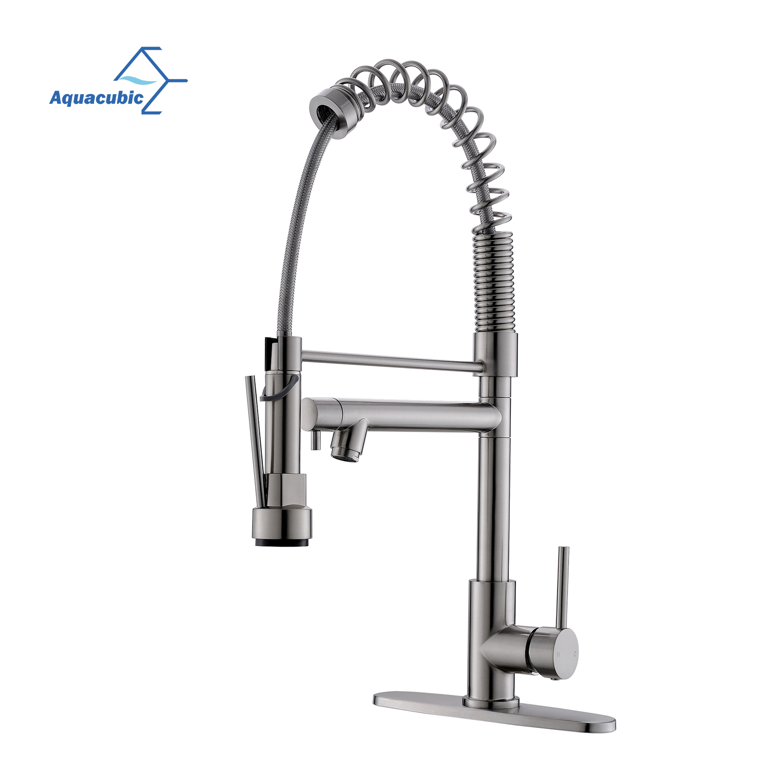 Aquacubic cUPC NSF moderno baixo chumbo certificado design elegante primavera pescoço pull down água torneira da cozinha