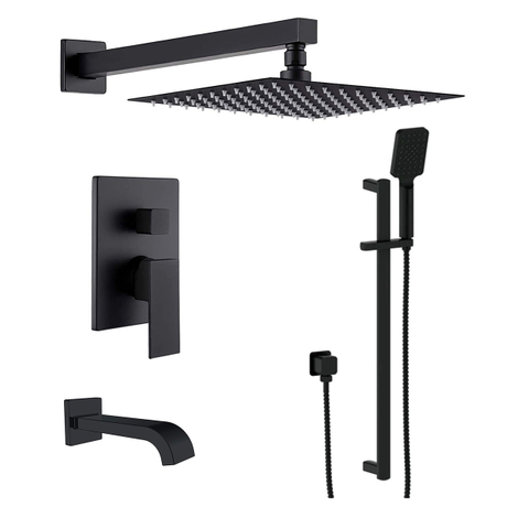 Conjunto de torneiras de chuveiro de chuva com sistema de chuveiro com bico de banheira AF5280-7E
