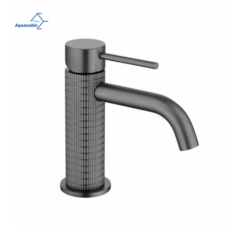 Preço de atacado de fábrica Torneira Knurl de metal dourado e latão Lavabo clássico ouro escovado para banheiro com alça longa torneira para pia