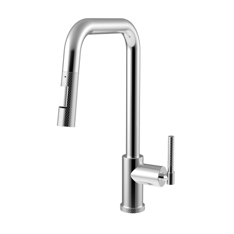 Torneira de cozinha luxuosa com pescoço de ganso alto, rotação de 360 ​​graus, preto fosco, pull down, torneira de cozinha