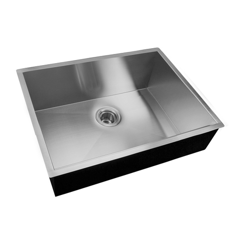 Pia de cozinha moderna em aço inoxidável Nano Undermount