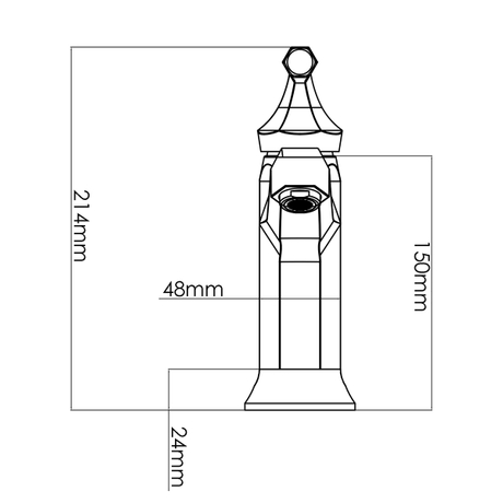 Design moderno de corte de diamante com uma alça polida cromada antiga torneira para pia de banheiro com CUPC