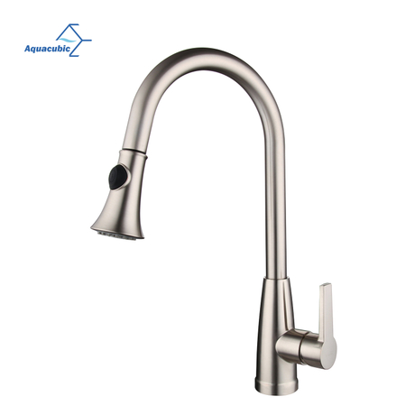 Aquacubic cUPC NSF moderno baixo chumbo certificado design elegante primavera pescoço pull down água torneira da cozinha