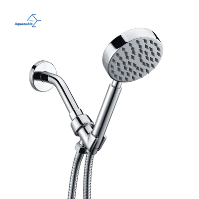 Cabeças de chuveiro portáteis de função única de alta pressão com suporte ajustável para varinha de chuveiro