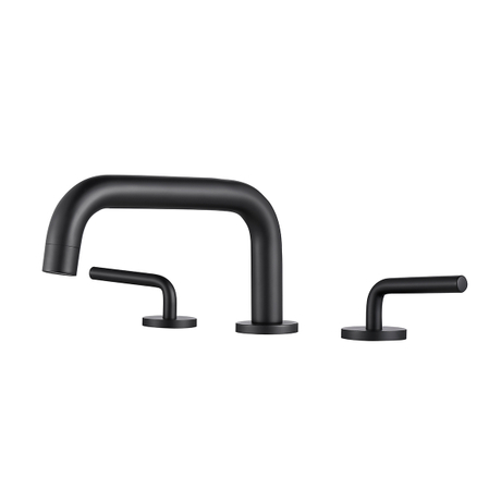 Torneira de banheiro Aquacubic Black Bronze de 8 polegadas generalizada para lavatório de arco baixo