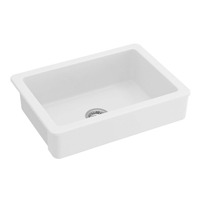 Pia de cozinha de cerâmica de tigela única de fazenda de argila refratária branca de boa qualidade 30 'x 19'