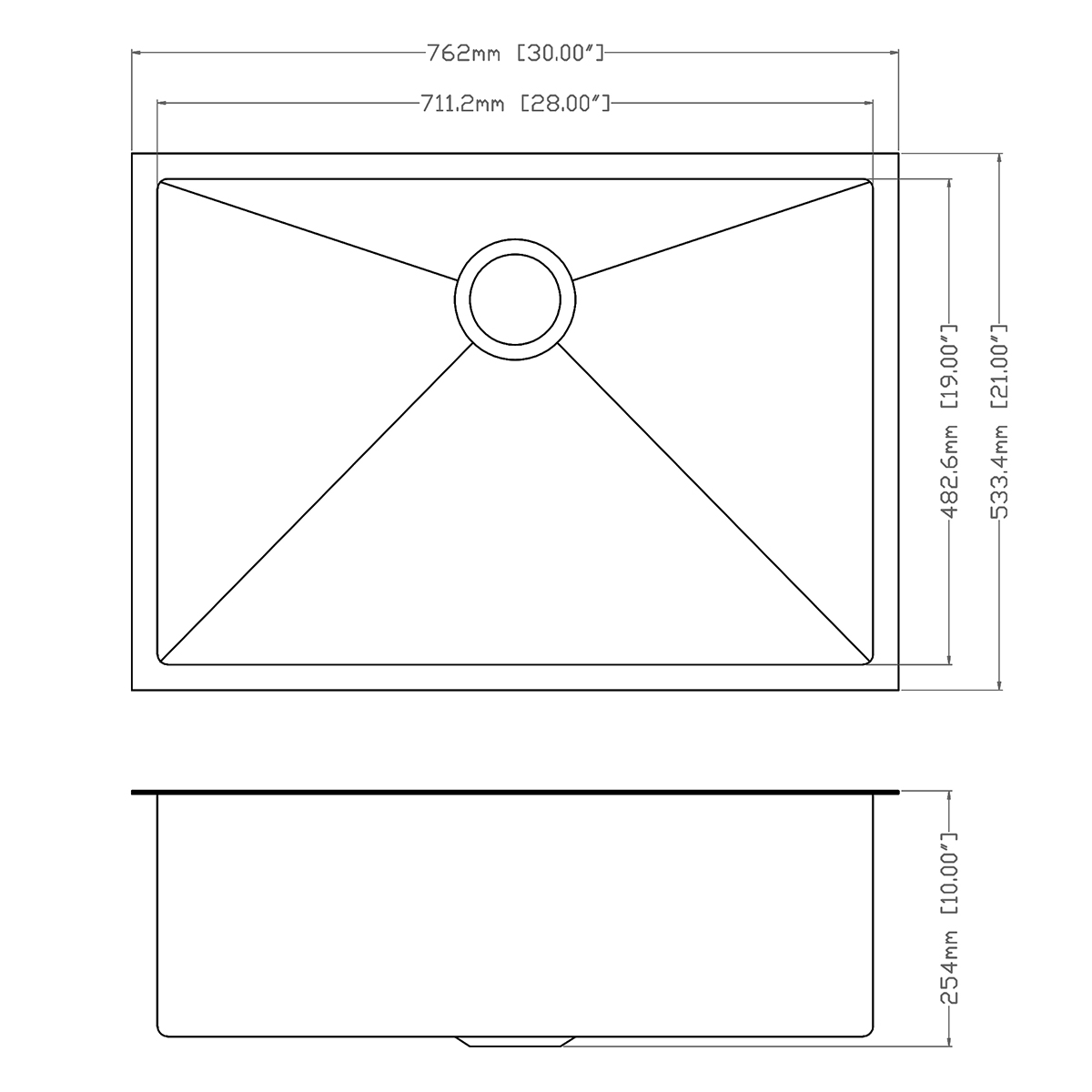 Pia de cozinha de aço inoxidável feita à mão topmount drop in UPC Gunmetal Black Nano com borda