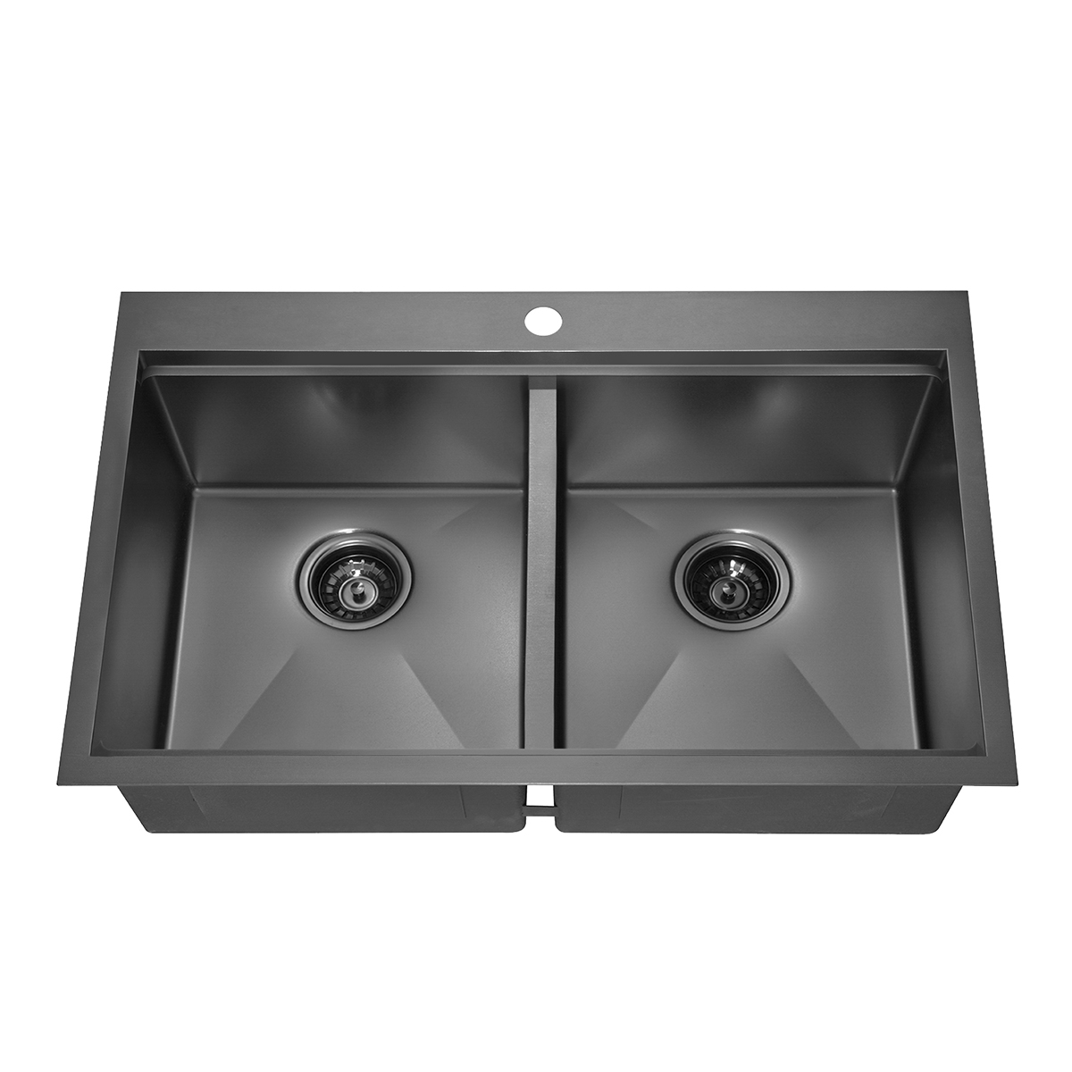 Pia de cozinha de aço inoxidável PVD nano metal preto 304