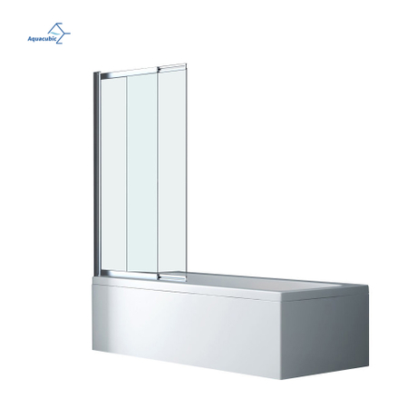 China fábrica de vidro transparente cromado plano deslizante dobrável para banheira porta deslizante painel de tela de chuveiro