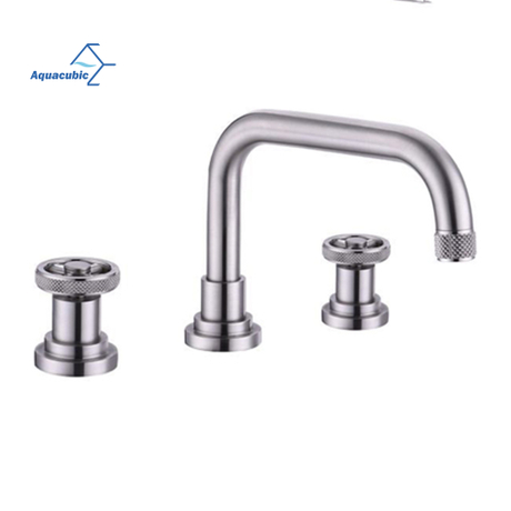 Torneira misturadora para lavatório estilo industrial moderno Aquacubic ampla para banheiro