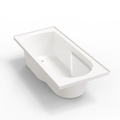 Banheira de imersão em acrílico branco brilhante design contemporâneo banheira autônoma AB1808