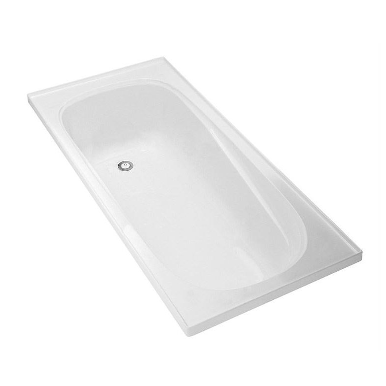 Banheira de imersão em acrílico branco brilhante design contemporâneo banheira autônoma AB1657