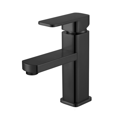 Torneira para lavatório de banheiro em aço inoxidável preto fosco
