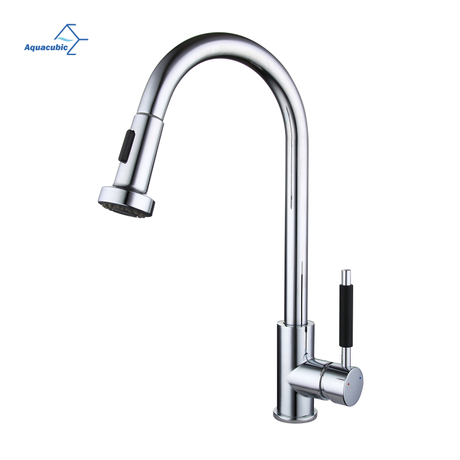 Aquacubic atacado mais vendido cUPC giratório de longa duração lavatório pull out torneira da cozinha