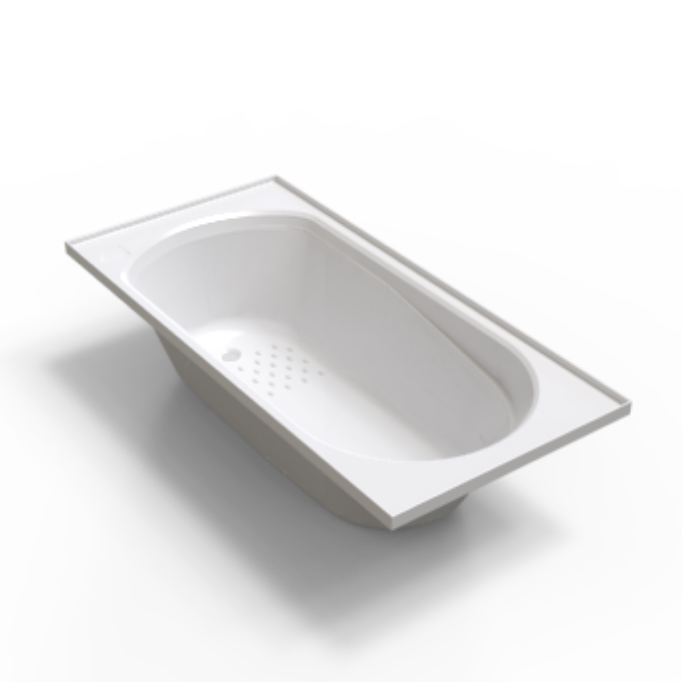 Banheira de imersão em acrílico branco brilhante design contemporâneo banheira autônoma AB1657
