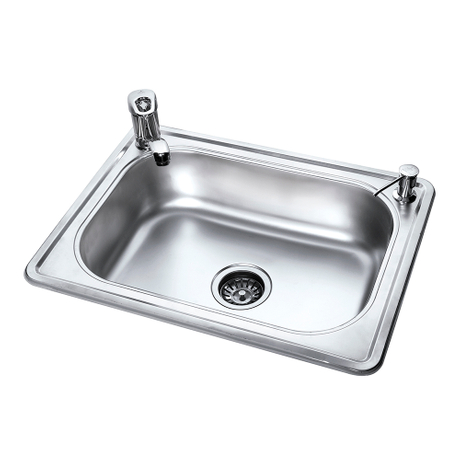 China fábrica 600 x 450 x 210 mm Pia de cozinha de aço inoxidável prensado/desenhado