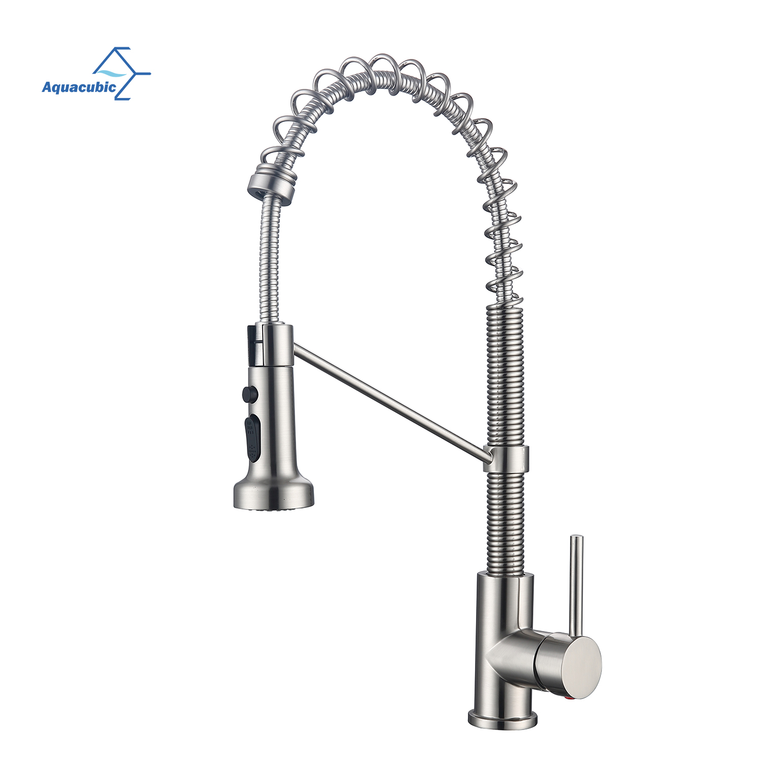 Aquacubic cUPC NSF moderno baixo chumbo certificado design elegante primavera pescoço pull down água torneira da cozinha