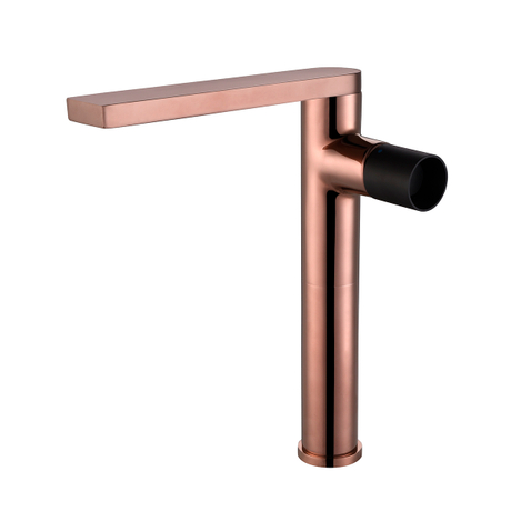 Torneira de latão rosa para lavatório de banheiro